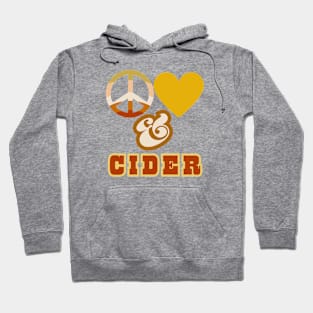 Peace, Love & Cider  - Retro Pop Cider Style. Hoodie